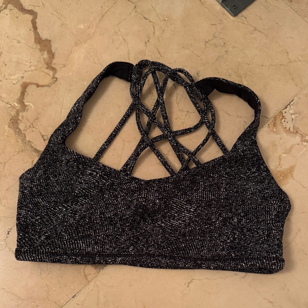 Lululemon Athletica Black Strappy Sports Bra